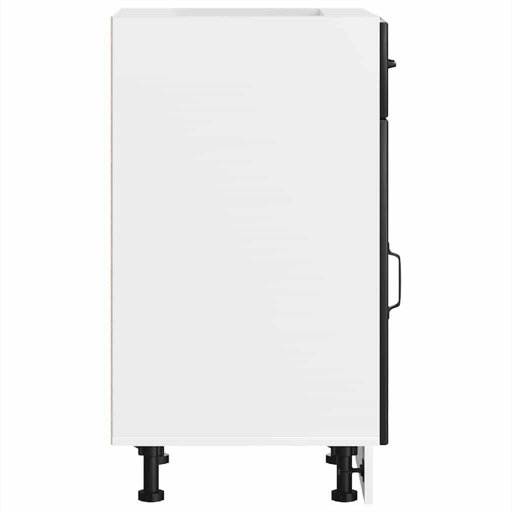 Küchen-Unterschrank Lucca Schwarz Holzwerkstoff