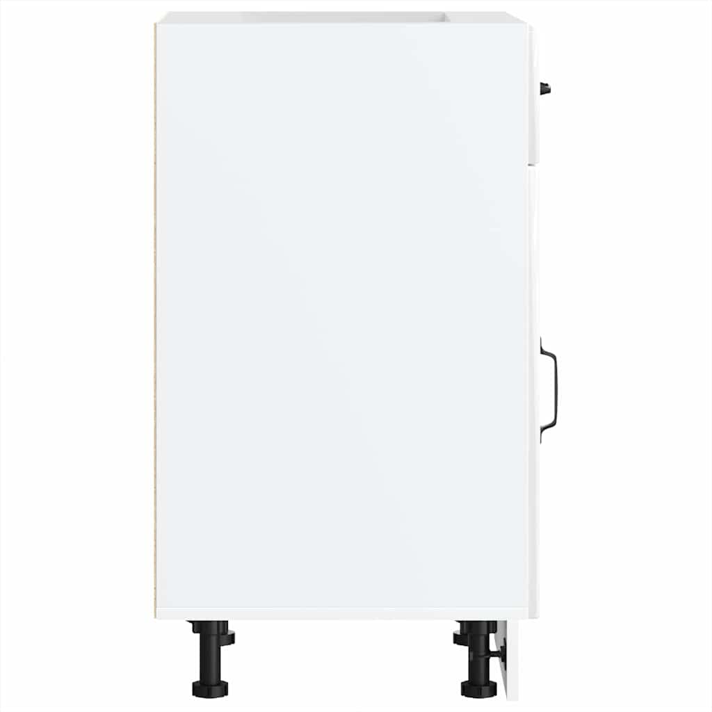 Küchen-Unterschrank Lucca Hochglanz-Weiß Holzwerkstoff