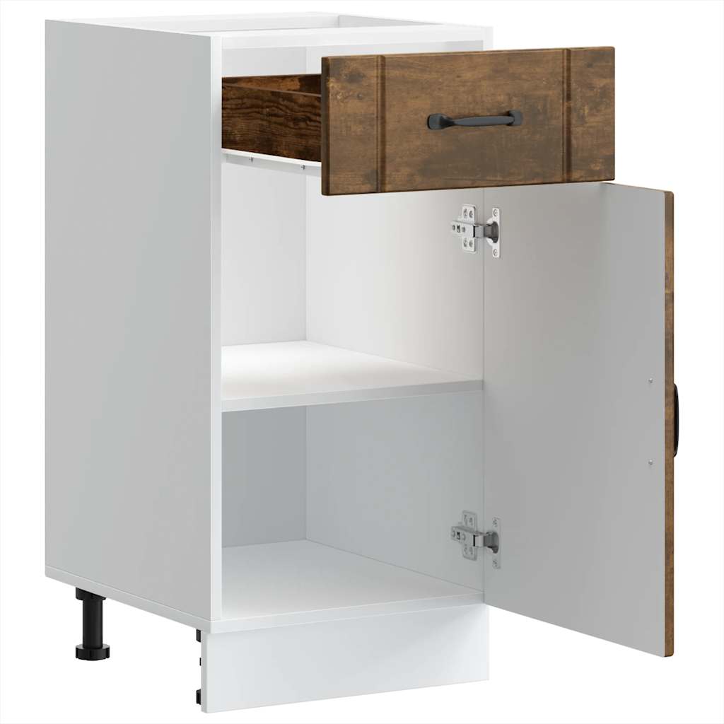 vidaXL Küchen-Unterschrank Lucca Räuchereiche Holzwerkstoff