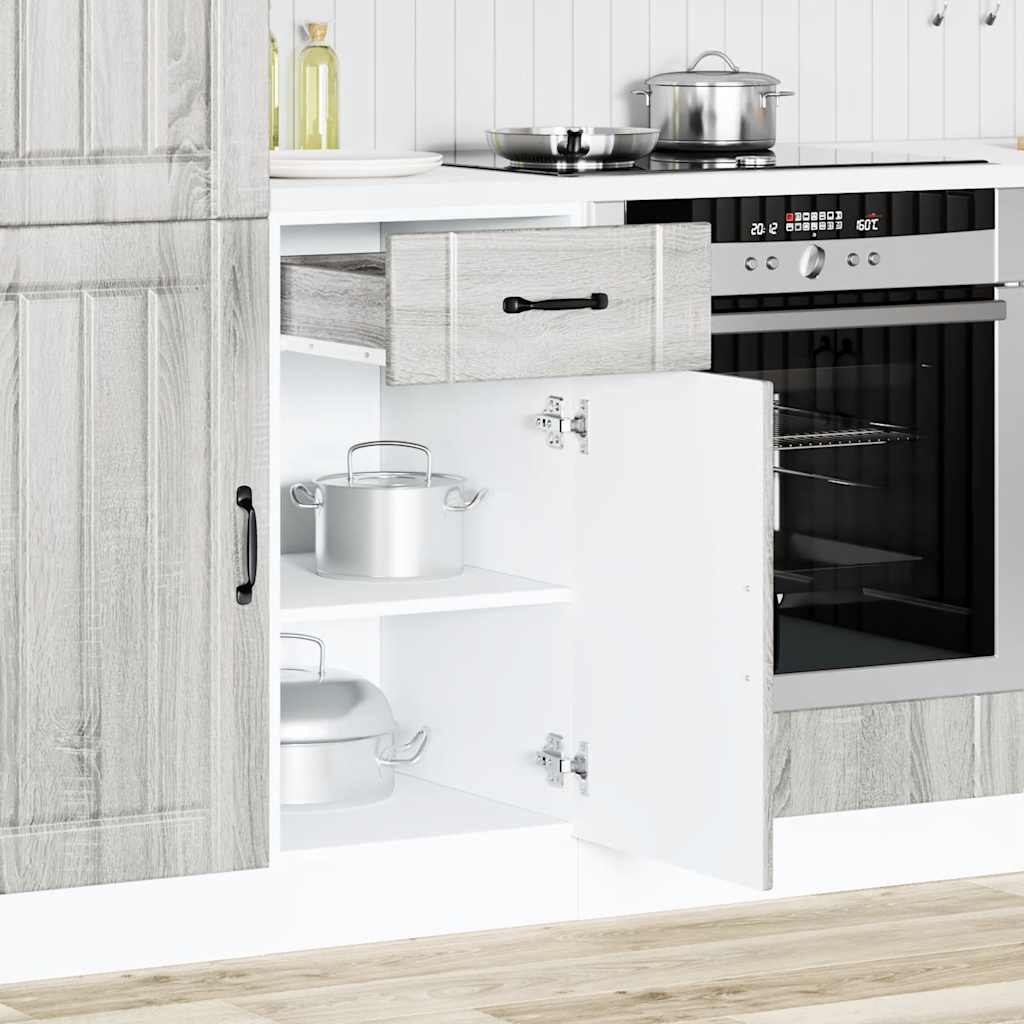 vidaXL Küchen-Unterschrank Lucca Grau Sonoma Holzwerkstoff