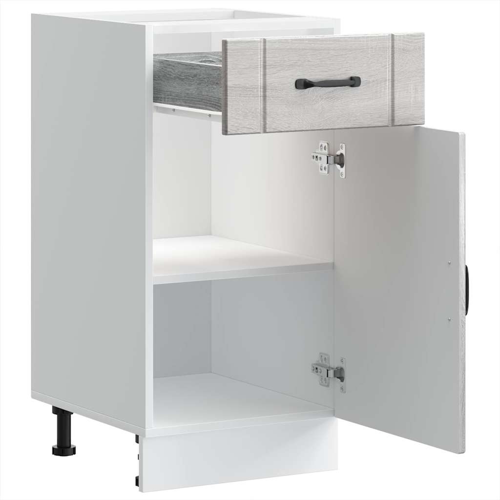 vidaXL Küchen-Unterschrank Lucca Grau Sonoma Holzwerkstoff