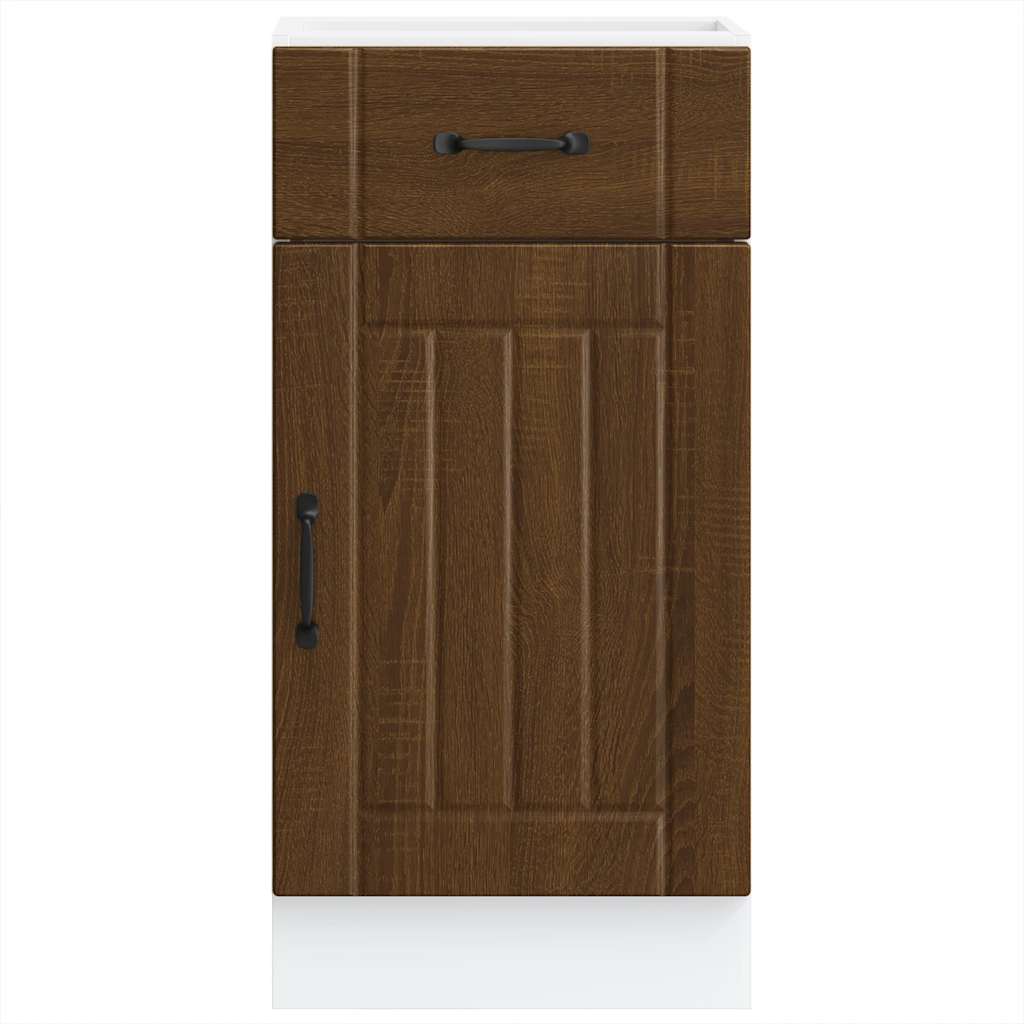 vidaXL Meuble bas de cuisine Lucca aspect chêne marron, bois d'ingénierie