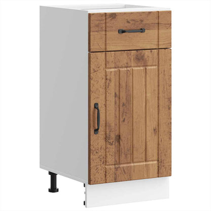 vidaXL Küchen-Unterschrank Lucca Altholz-Optik Holzwerkstoff