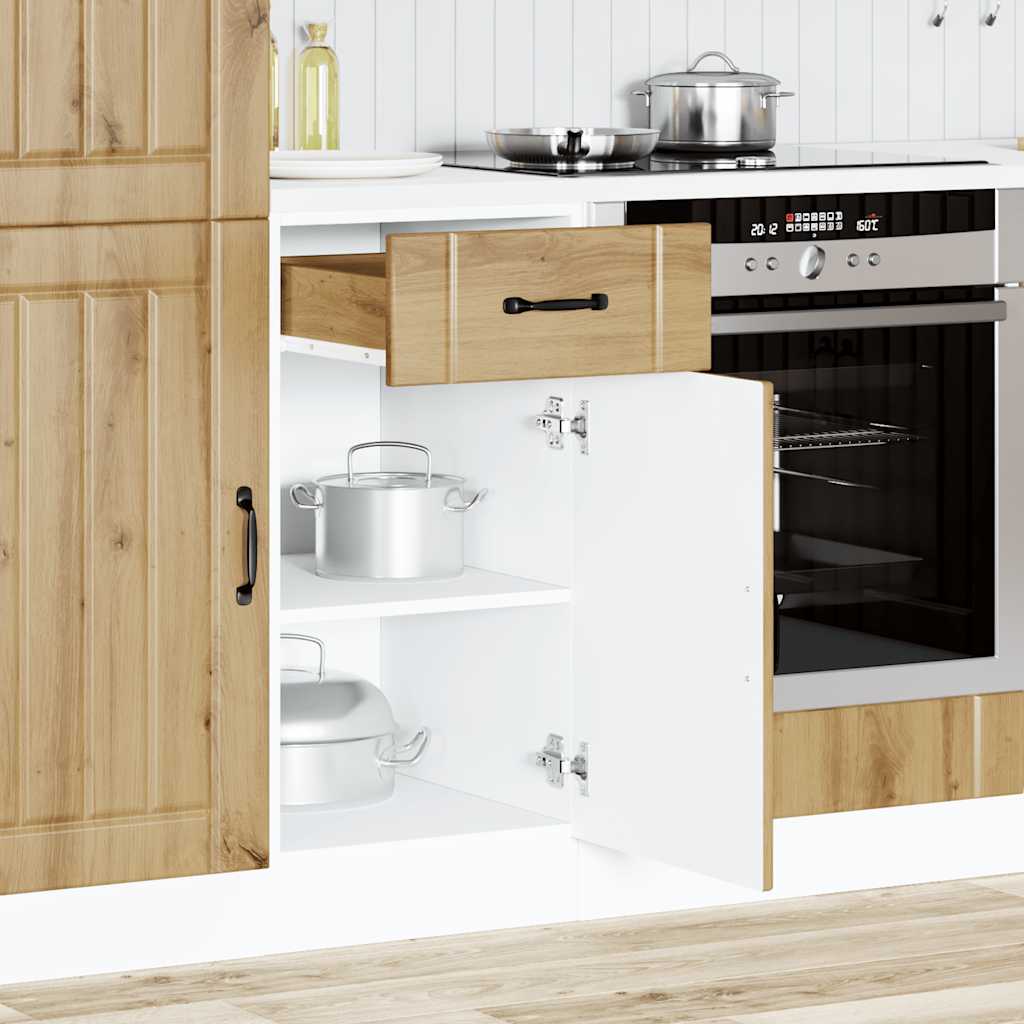 vidaXL Meuble bas de cuisine Lucca Chêne artisan MDF