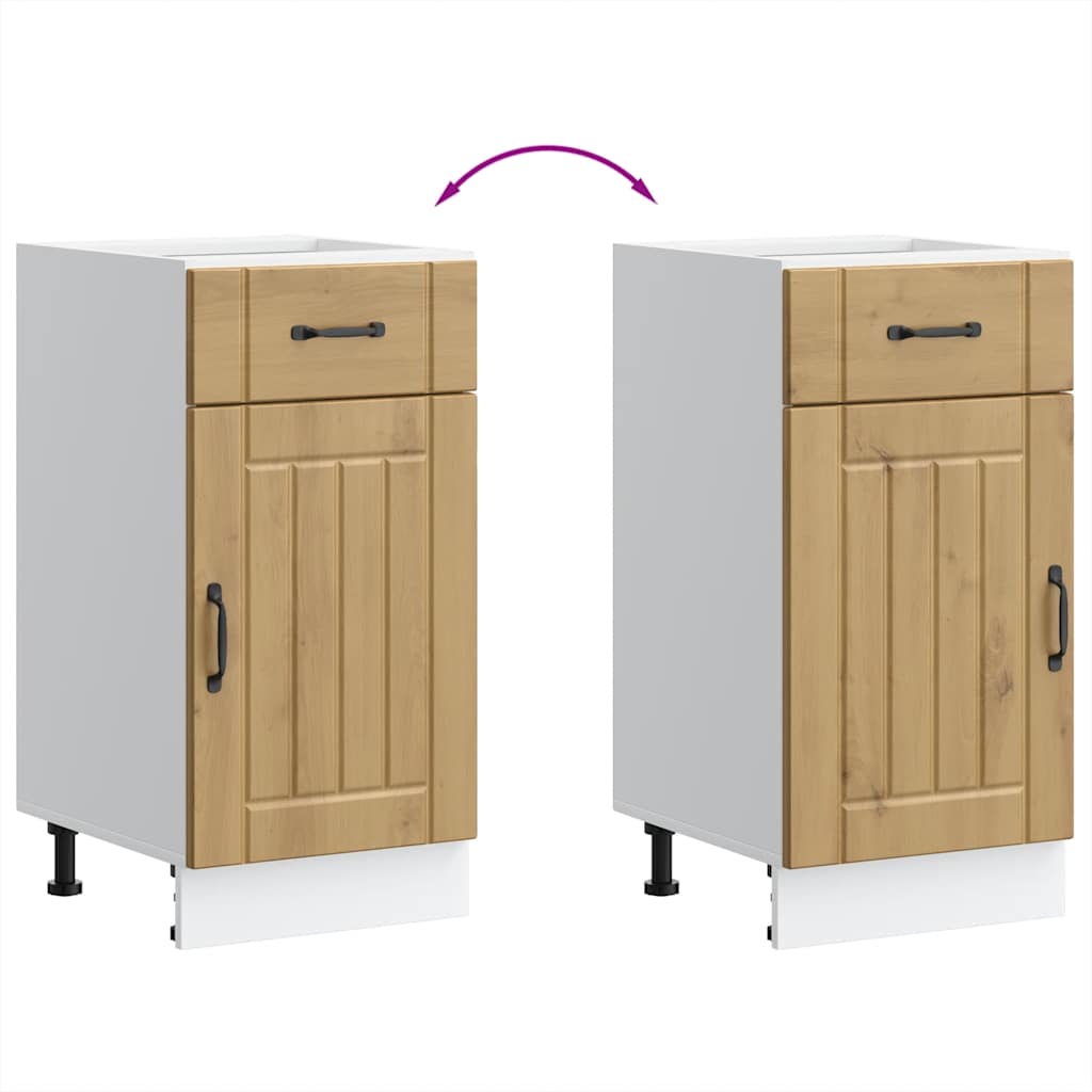 vidaXL Meuble bas de cuisine Lucca Chêne artisan MDF