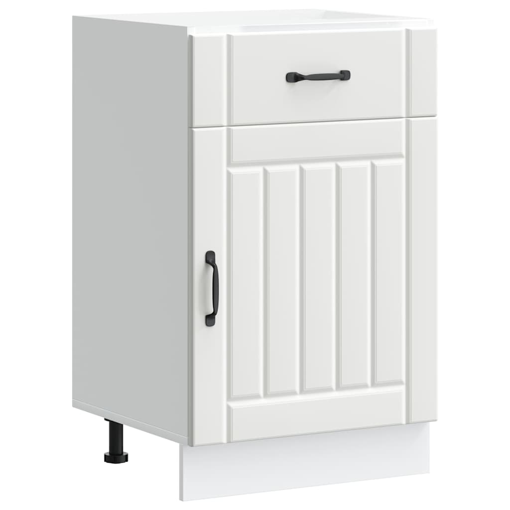vidaXL Meuble bas de cuisine Lucca Blanc Bois d'ingénierie