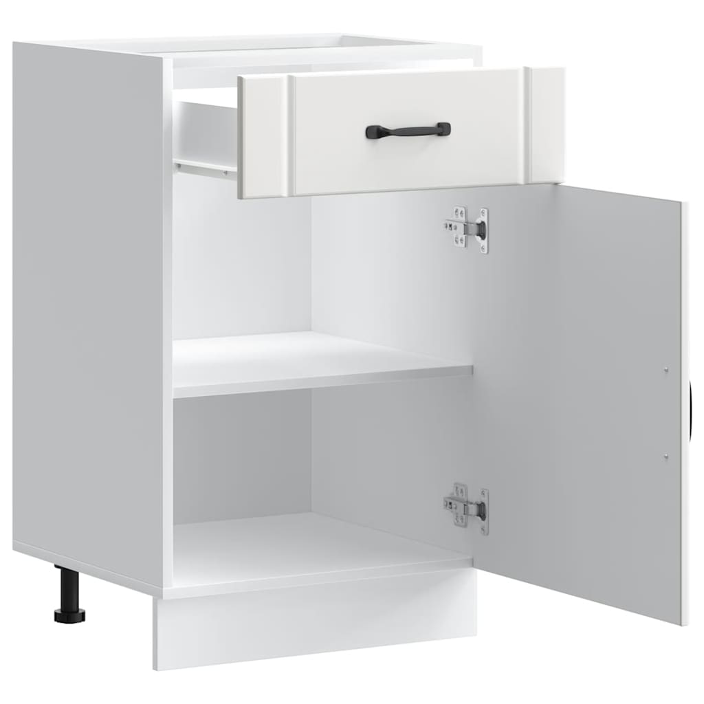 vidaXL Meuble bas de cuisine Lucca Blanc Bois d'ingénierie