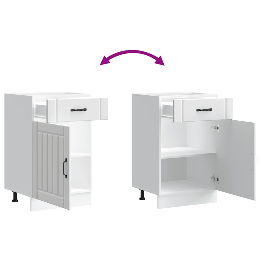 vidaXL Meuble bas de cuisine Lucca Blanc Bois d'ingénierie