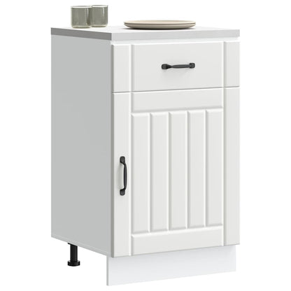 vidaXL Meuble bas de cuisine Lucca Blanc Bois d'ingénierie