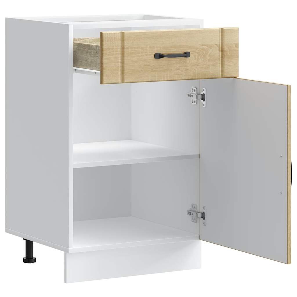 vidaXL Küchen-Unterschrank Lucca Sonoma-Eiche Holzwerkstoff