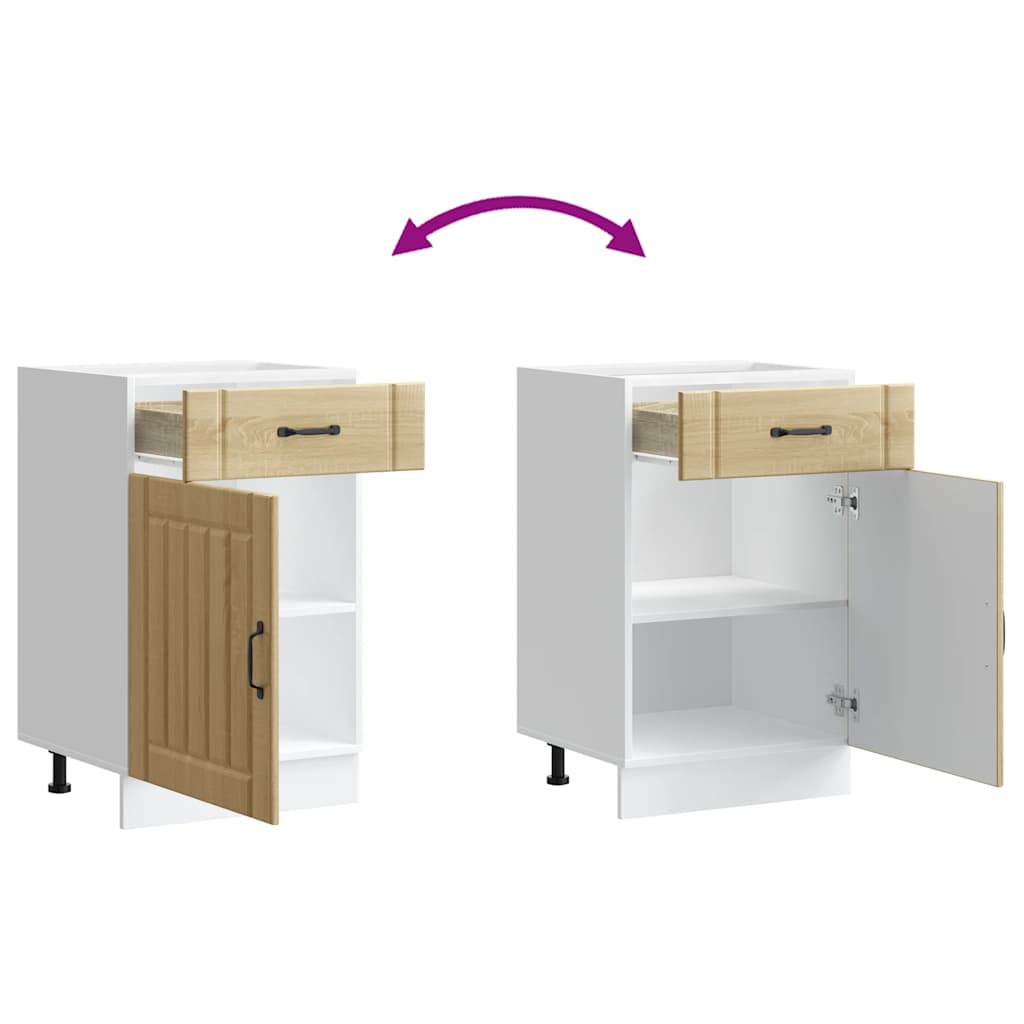 vidaXL Küchen-Unterschrank Lucca Sonoma-Eiche Holzwerkstoff