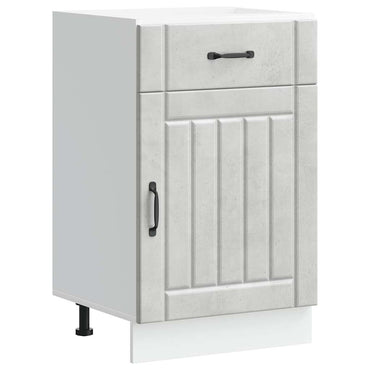 vidaXL Meuble bas de cuisine Lucca Gris béton Bois d'ingénierie