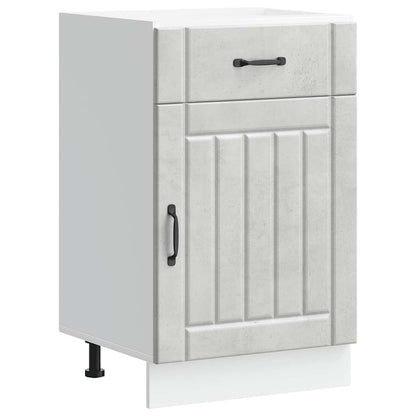 vidaXL Meuble bas de cuisine Lucca Gris béton Bois d'ingénierie