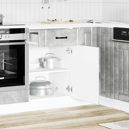 vidaXL Meuble bas de cuisine Lucca Gris béton Bois d'ingénierie