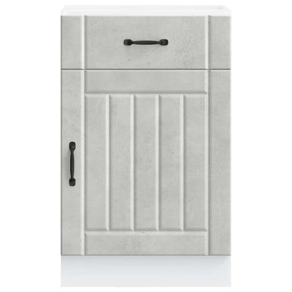 vidaXL Meuble bas de cuisine Lucca Gris béton Bois d'ingénierie