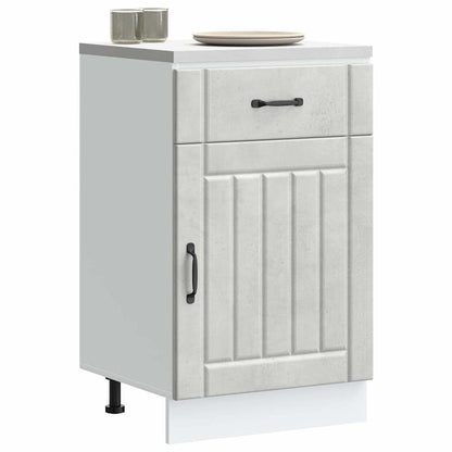 vidaXL Meuble bas de cuisine Lucca Gris béton Bois d'ingénierie
