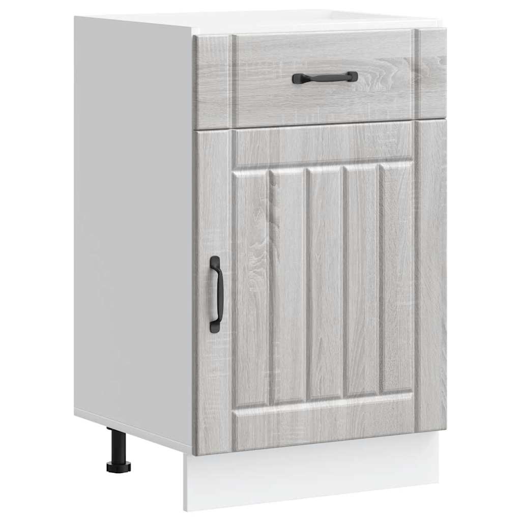 vidaXL Meuble bas de cuisine Lucca Gris sonoma Bois d'ingénierie
