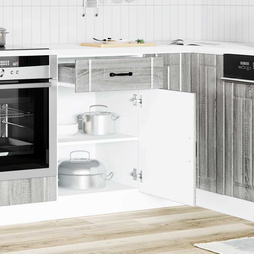 vidaXL Meuble bas de cuisine Lucca Gris sonoma Bois d'ingénierie
