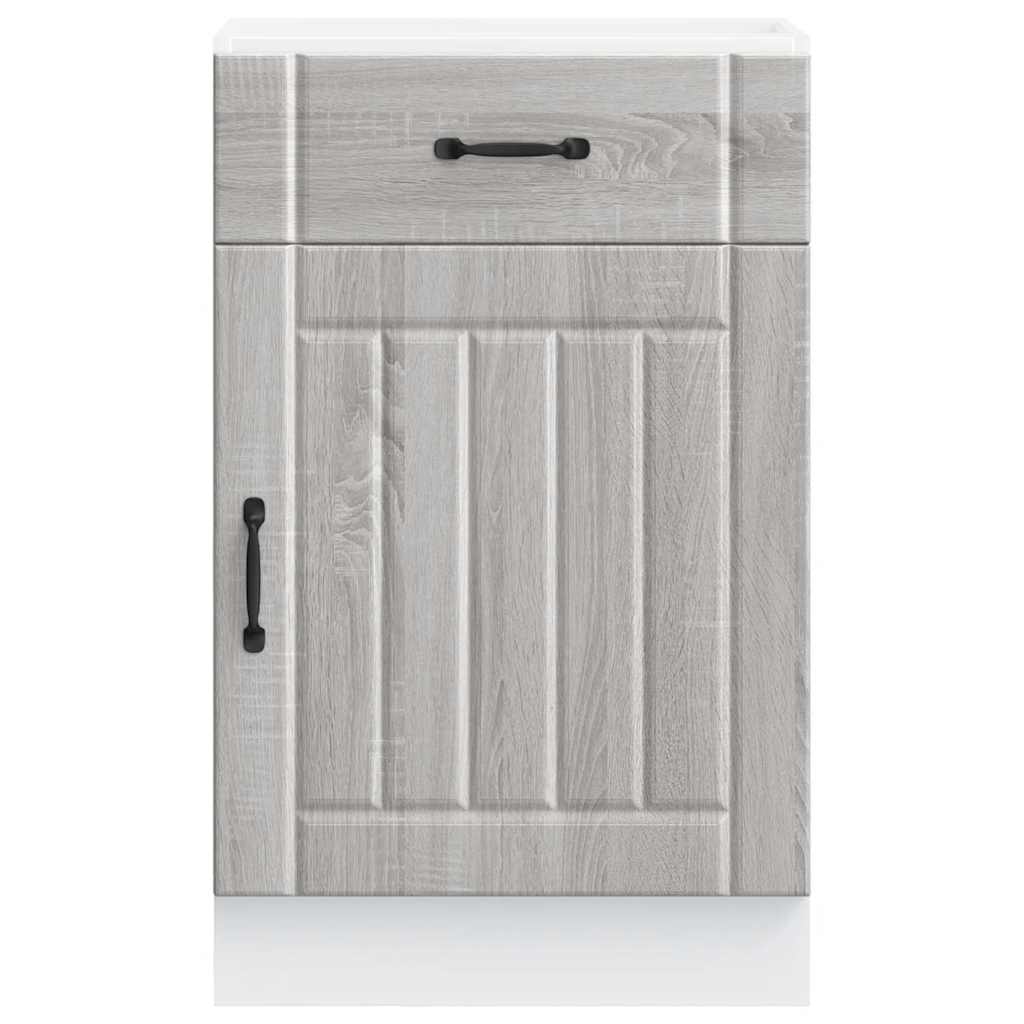 vidaXL Meuble bas de cuisine Lucca Gris sonoma Bois d'ingénierie