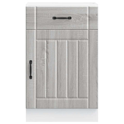vidaXL Meuble bas de cuisine Lucca Gris sonoma Bois d'ingénierie