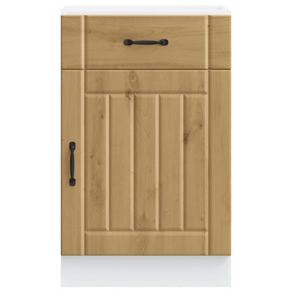 vidaXL Küchen-Unterschrank Lucca Artisan-Eiche Holzwerkstoff