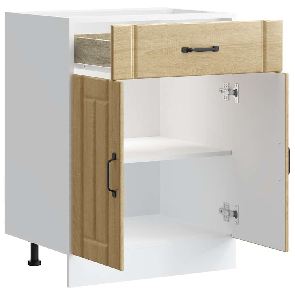 vidaXL Küchen-Unterschrank Lucca Sonoma-Eiche Holzwerkstoff