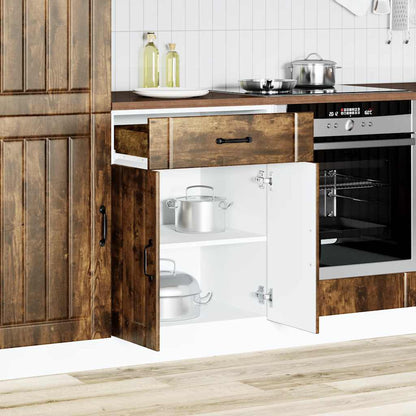 vidaXL Küchen-Unterschrank Lucca Räuchereiche Holzwerkstoff