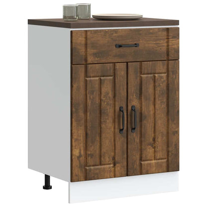 vidaXL Küchen-Unterschrank Lucca Räuchereiche Holzwerkstoff