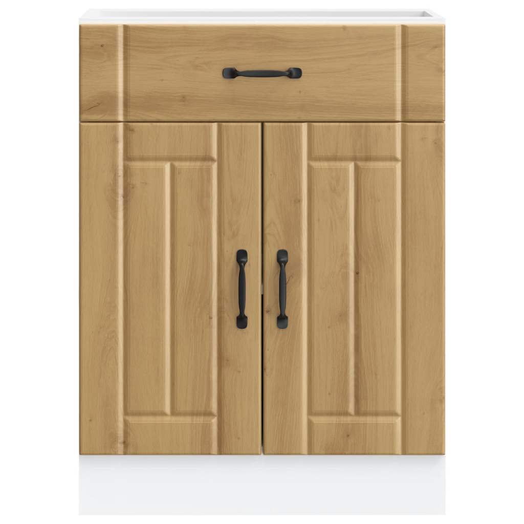 vidaXL Küchen-Unterschrank Lucca Artisan-Eiche Holzwerkstoff
