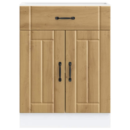 vidaXL Küchen-Unterschrank Lucca Artisan-Eiche Holzwerkstoff