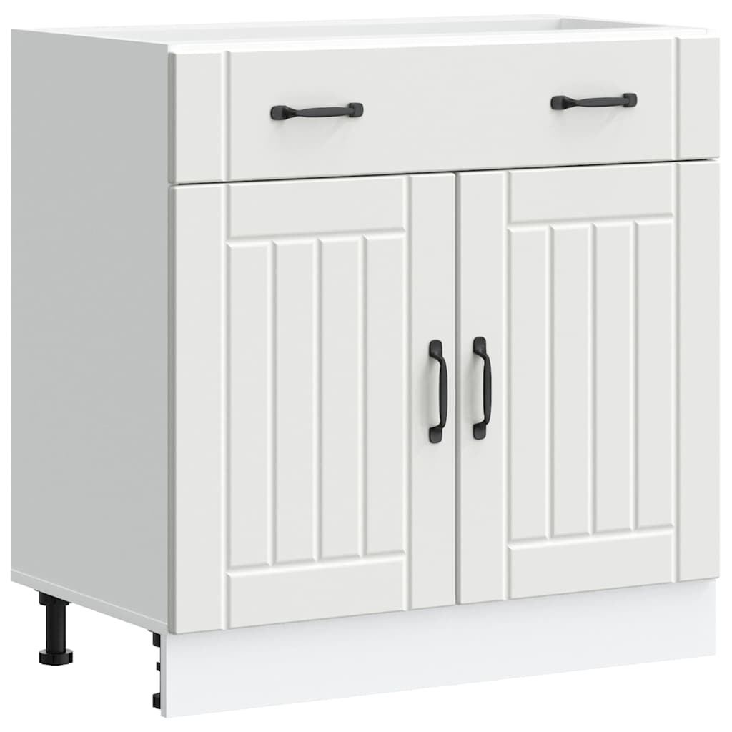 vidaXL Meuble bas de cuisine Lucca Blanc Bois d'ingénierie