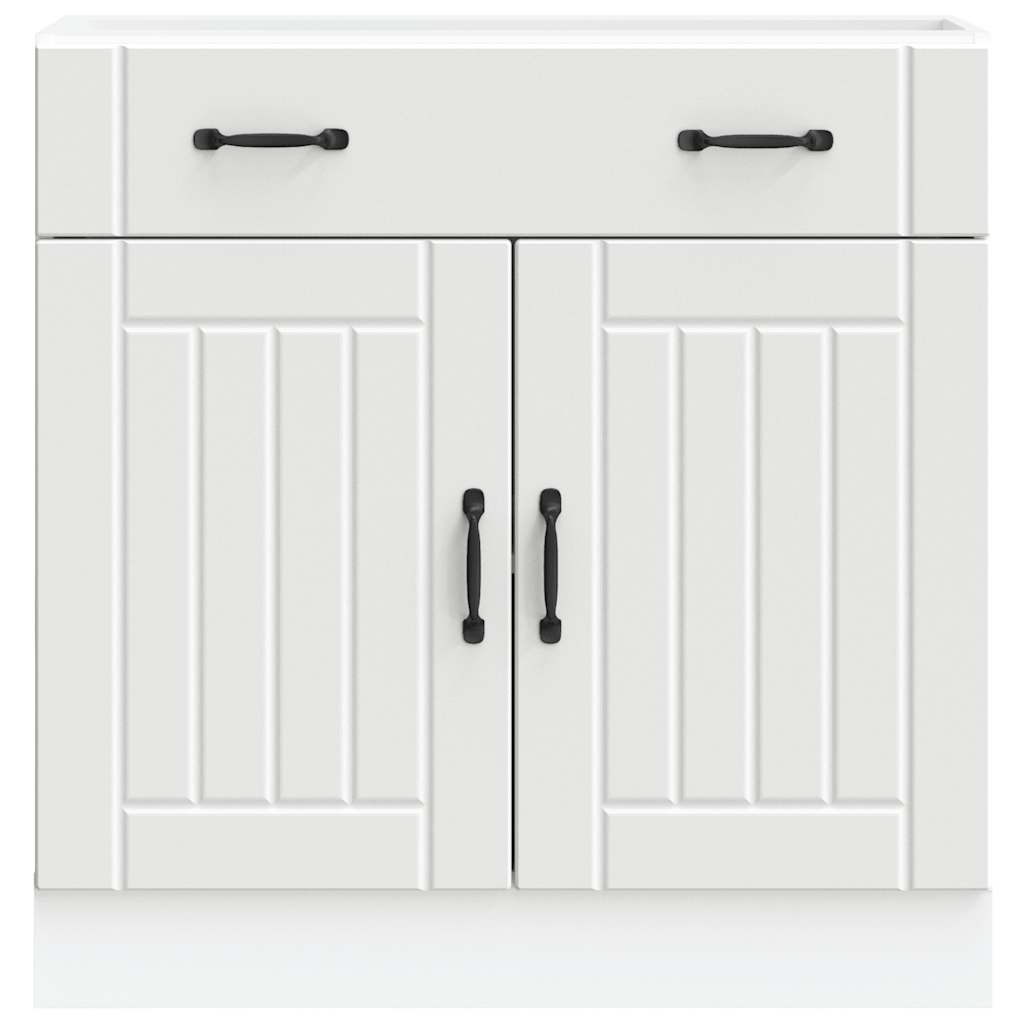 vidaXL Meuble bas de cuisine Lucca Blanc Bois d'ingénierie