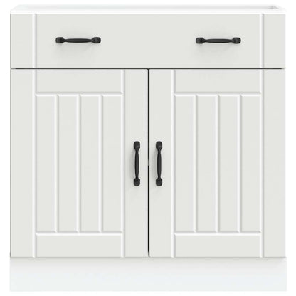 vidaXL Meuble bas de cuisine Lucca Blanc Bois d'ingénierie