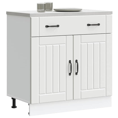 vidaXL Meuble bas de cuisine Lucca Blanc Bois d'ingénierie