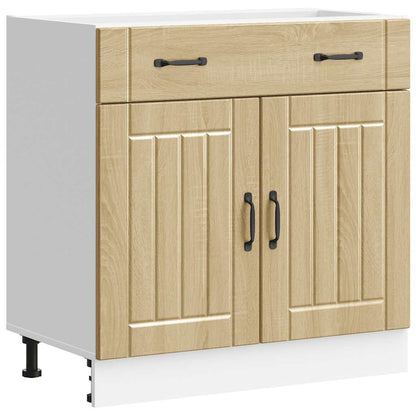 vidaXL Meuble bas de cuisine Lucca Chêne sonoma Bois d'ingénierie