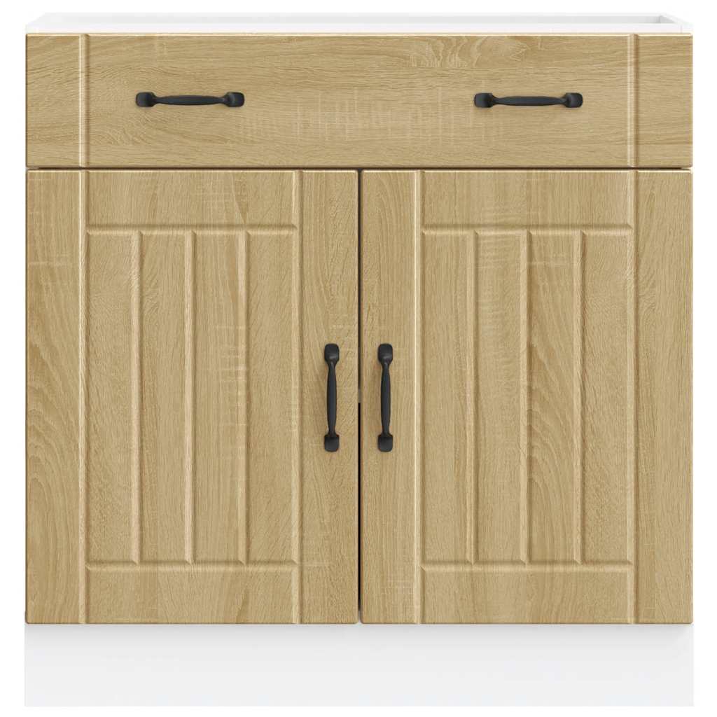 vidaXL Meuble bas de cuisine Lucca Chêne sonoma Bois d'ingénierie