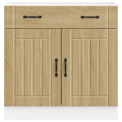 vidaXL Meuble bas de cuisine Lucca Chêne sonoma Bois d'ingénierie