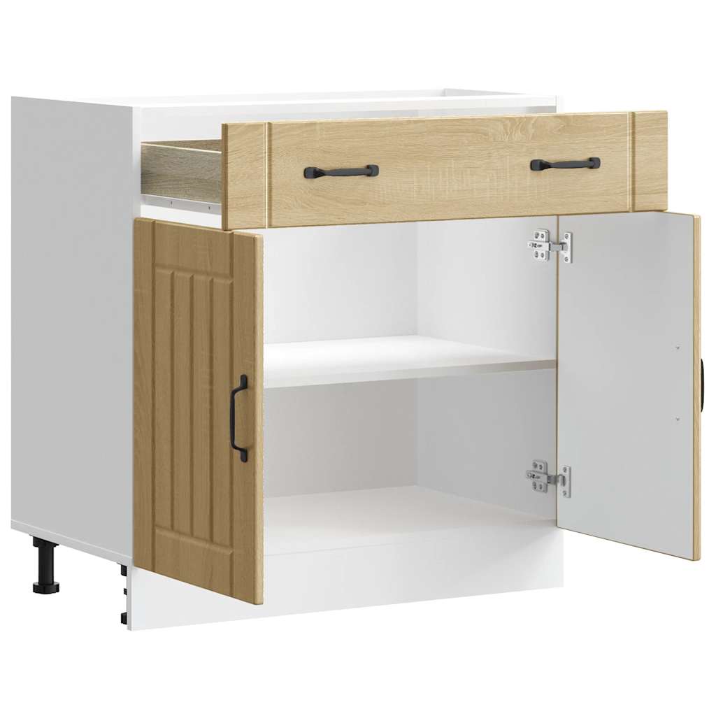 vidaXL Meuble bas de cuisine Lucca Chêne sonoma Bois d'ingénierie