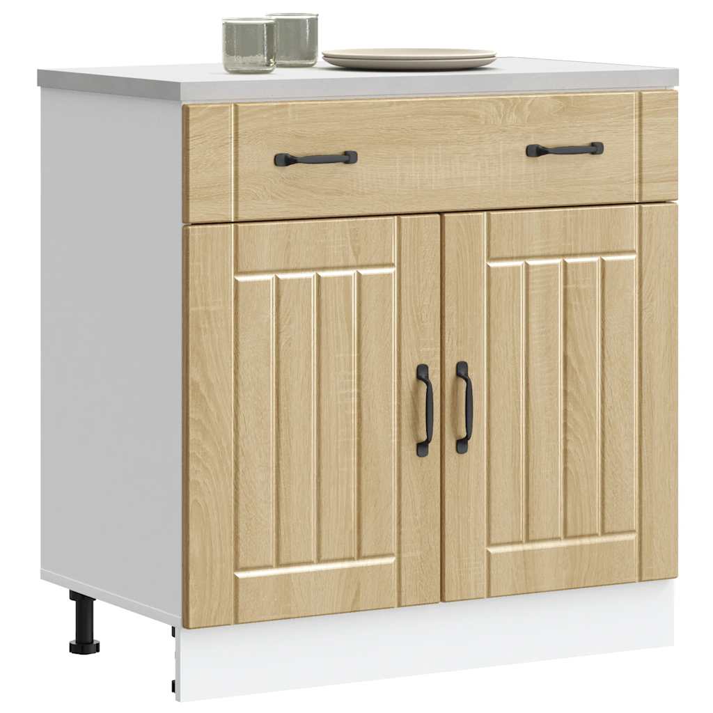 vidaXL Meuble bas de cuisine Lucca Chêne sonoma Bois d'ingénierie