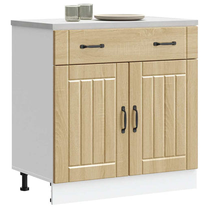 vidaXL Meuble bas de cuisine Lucca Chêne sonoma Bois d'ingénierie