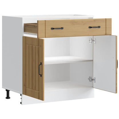 vidaXL Küchen-Unterschrank Lucca Artisan-Eiche Holzwerkstoff