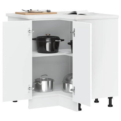 vidaXL Küchen-Eckunterschrank Lucca Weiß Holzwerkstoff