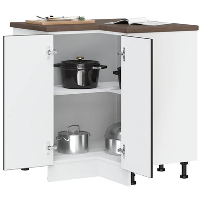 vidaXL Meuble bas d'angle de cuisine Lucca Noir Bois d'ingénierie