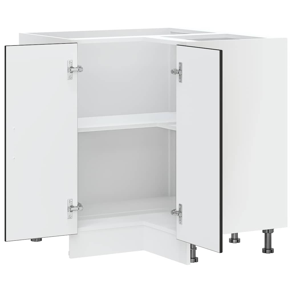 vidaXL Meuble bas d'angle de cuisine Lucca Noir Bois d'ingénierie