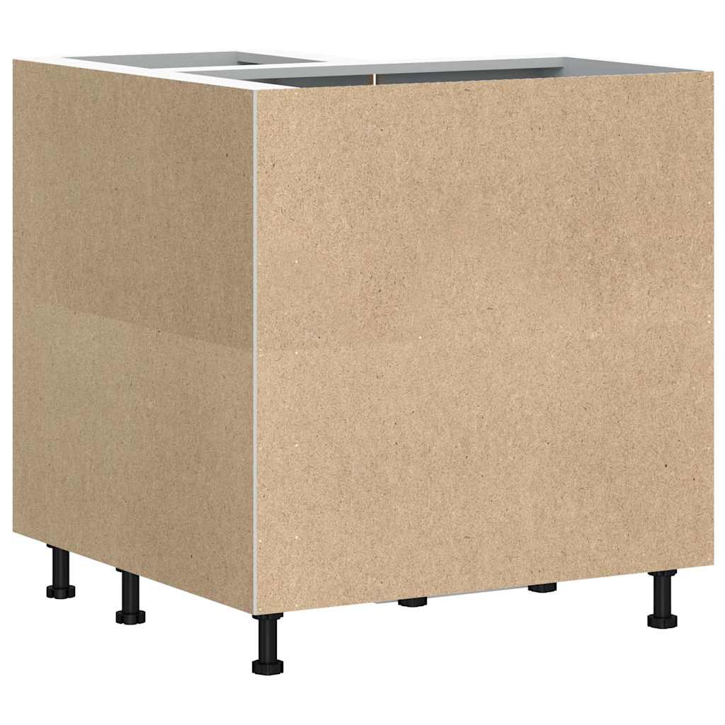 vidaXL Meuble bas d'angle de cuisine Lucca Blanc brillant Bois d'ingénierie