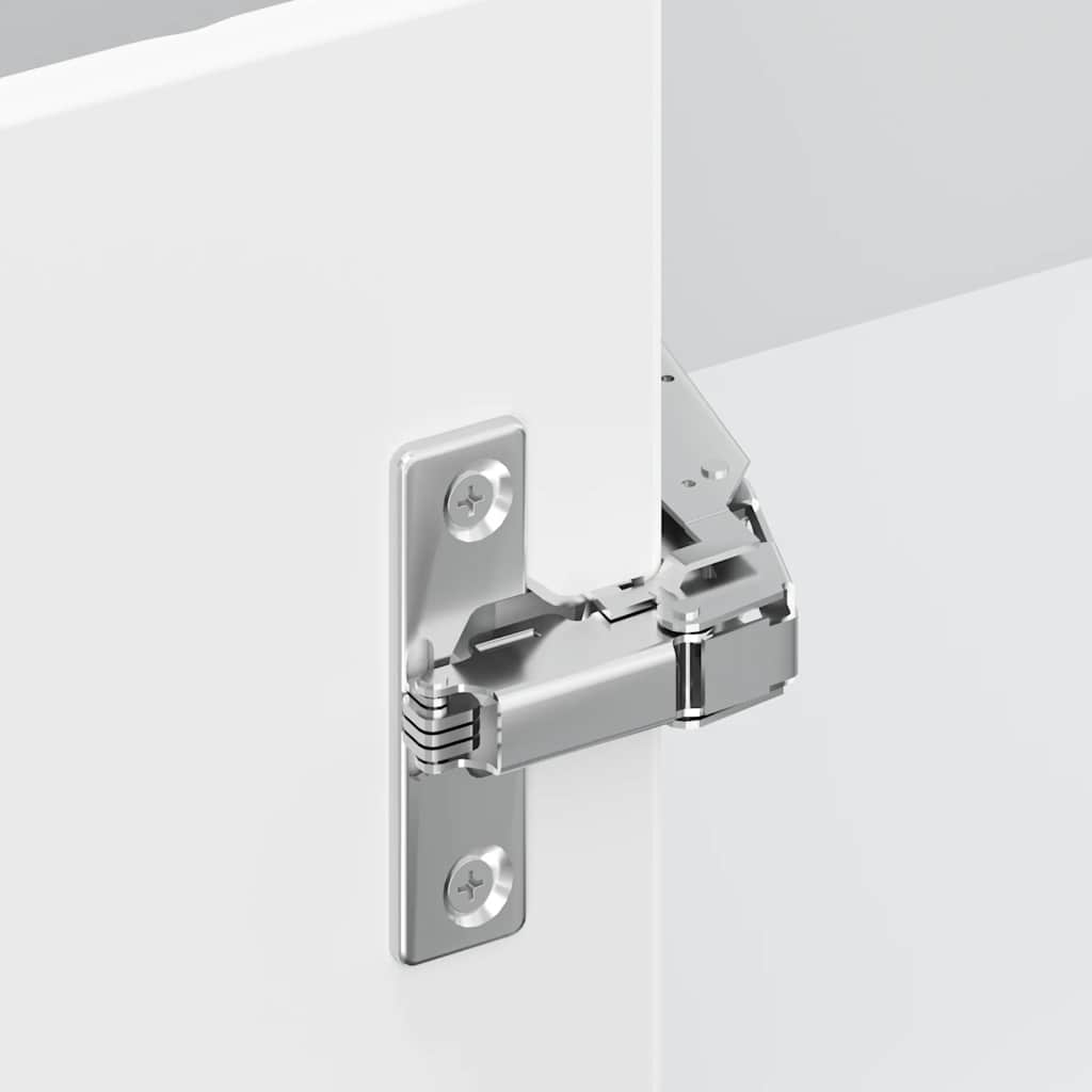 vidaXL Meuble bas d'angle de cuisine Lucca Blanc brillant Bois d'ingénierie