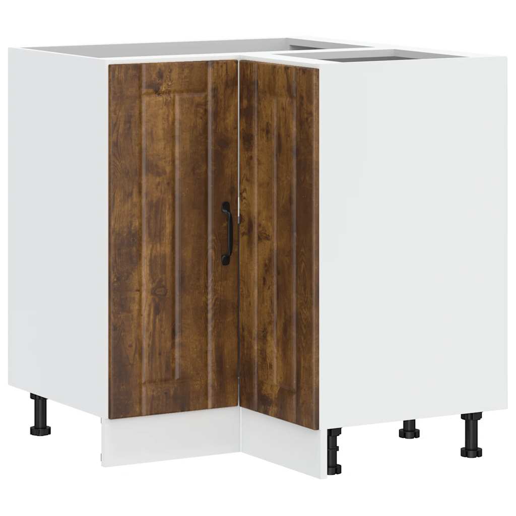 vidaXL Meuble bas d'angle de cuisine Lucca Chêne fumé en bois d'ingénierie