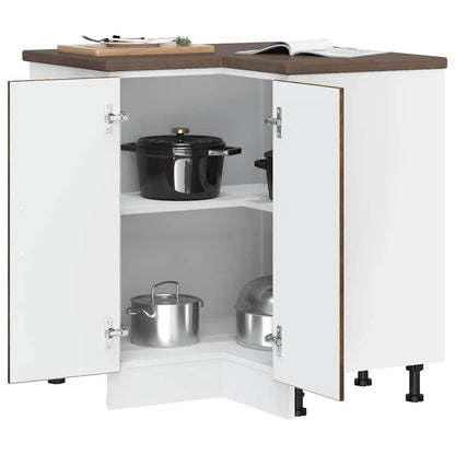 vidaXL Meuble bas d'angle de cuisine Lucca Chêne fumé en bois d'ingénierie