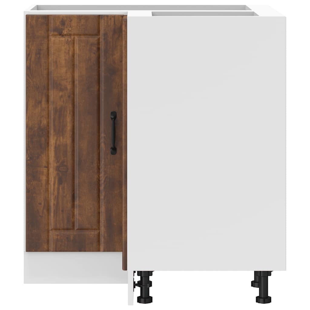 vidaXL Meuble bas d'angle de cuisine Lucca Chêne fumé en bois d'ingénierie
