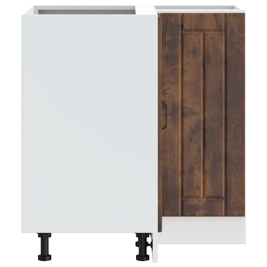 vidaXL Meuble bas d'angle de cuisine Lucca Chêne fumé en bois d'ingénierie